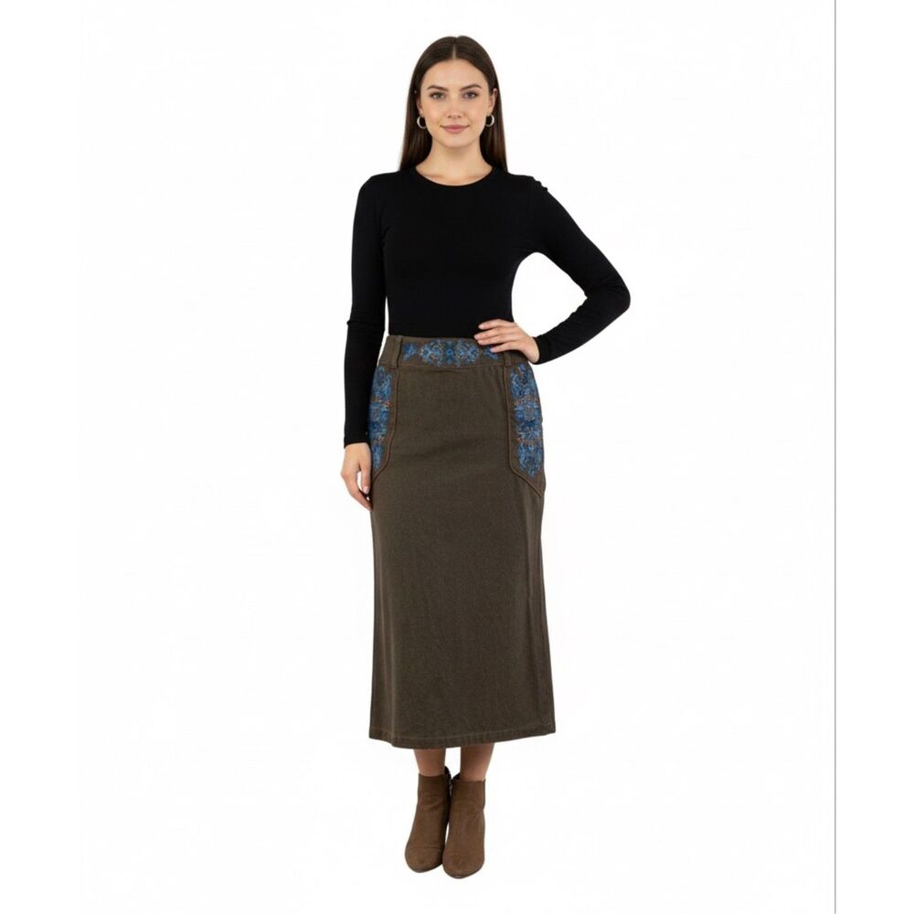 Moga western midi skirt size S
